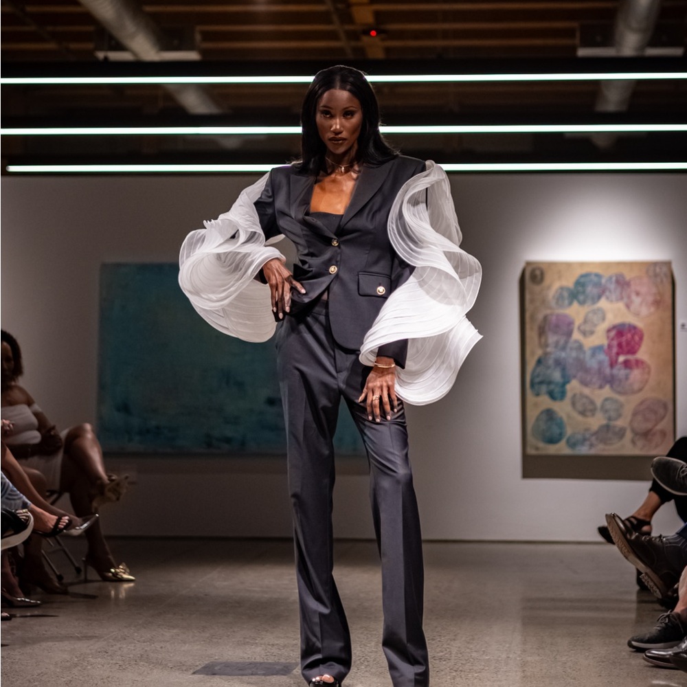 Black Rossario George Sheer Reverie Tailored Suit